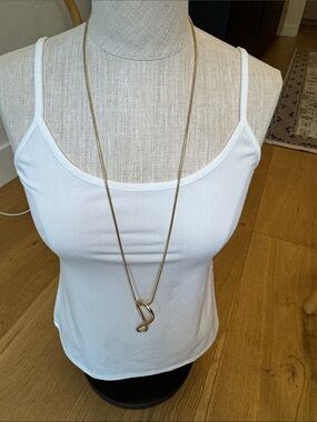 White House Black Market Goldtone long necklace